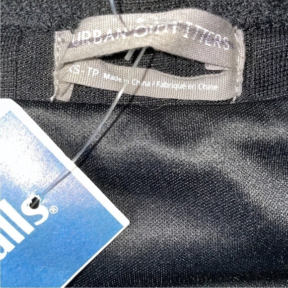 URBAN OUTFITTERS  Little Black Dress Size XS Weave Pattern High Slit NWT - Picture 8 of 8